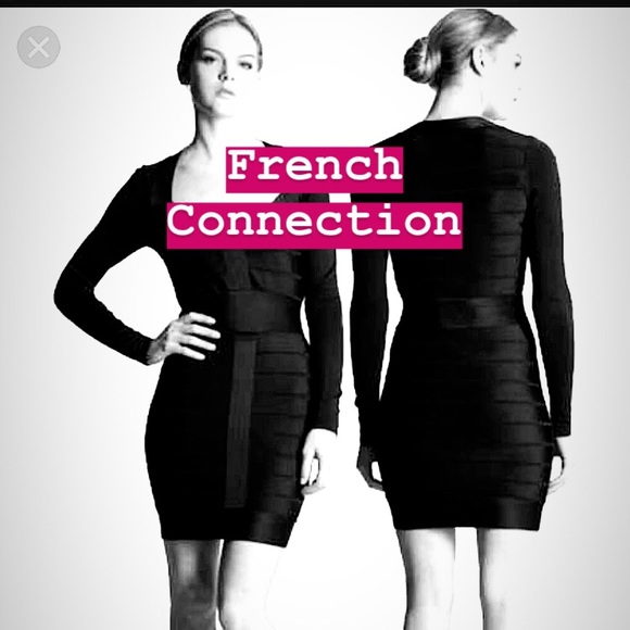 French Connection Dresses & Skirts - 🌹🖤Black Long Sleeve French Connection Dress💋🖤